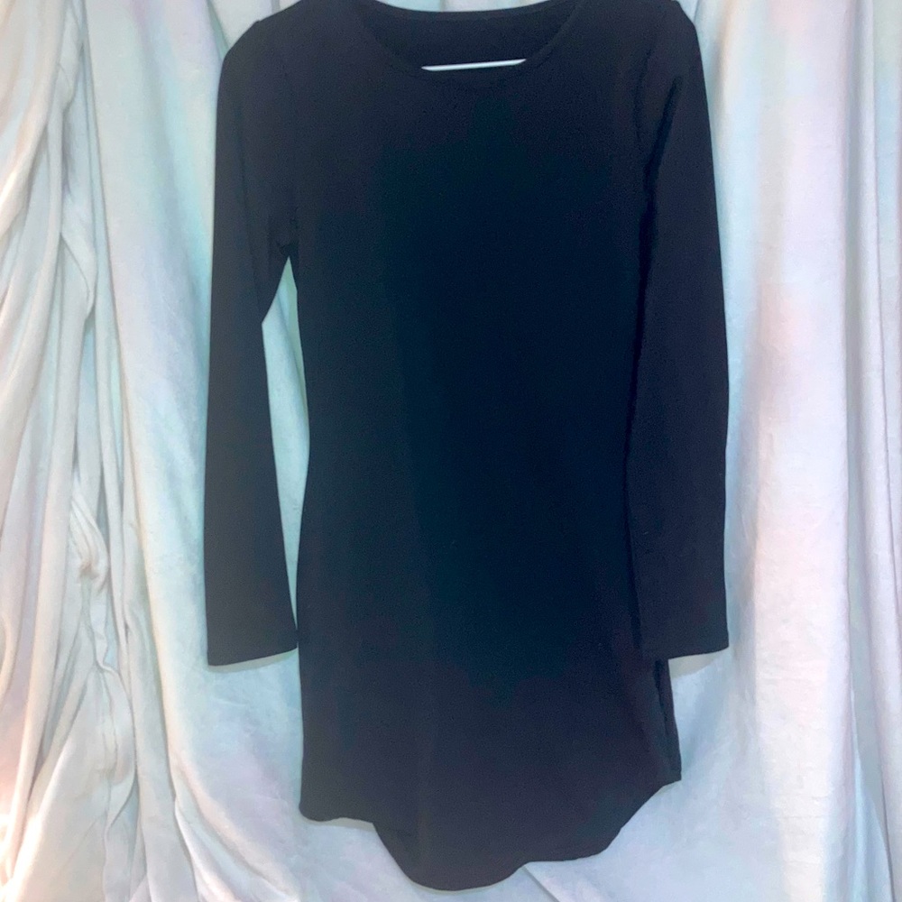 Mini dress - fitted stretch black